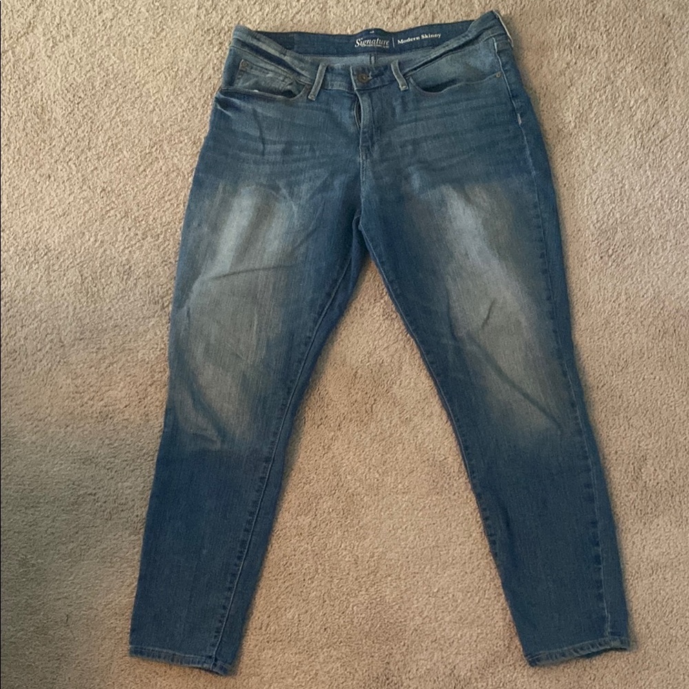Levi Strauss & CO Signature Modern Skinny  Jeans with Faded Wash Blue